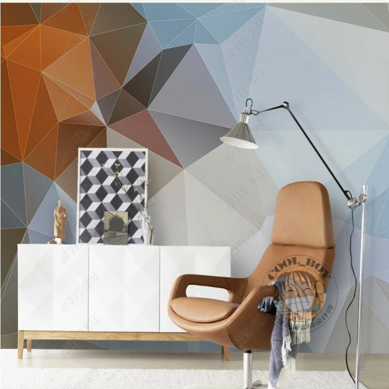 Simple Colorful Geometry Wallpaper Wall Mural Home Decor