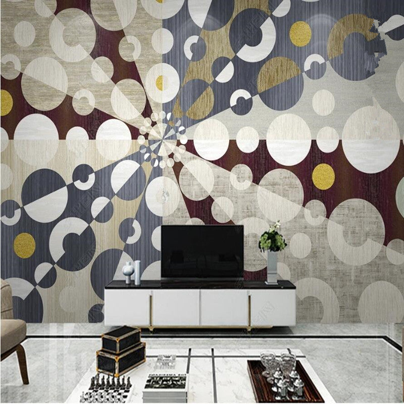 Original Modern Minimalist Abstract Geometric Gold Retro Wallpaper Wall Mural Wall Covering