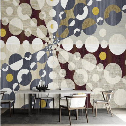 Original Modern Minimalist Abstract Geometric Gold Retro Wallpaper Wall Mural Wall Covering