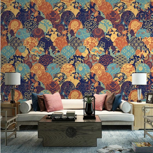 Chinoserie Water Cloud Patterns Wallpaper Wall Mural Wall Covering