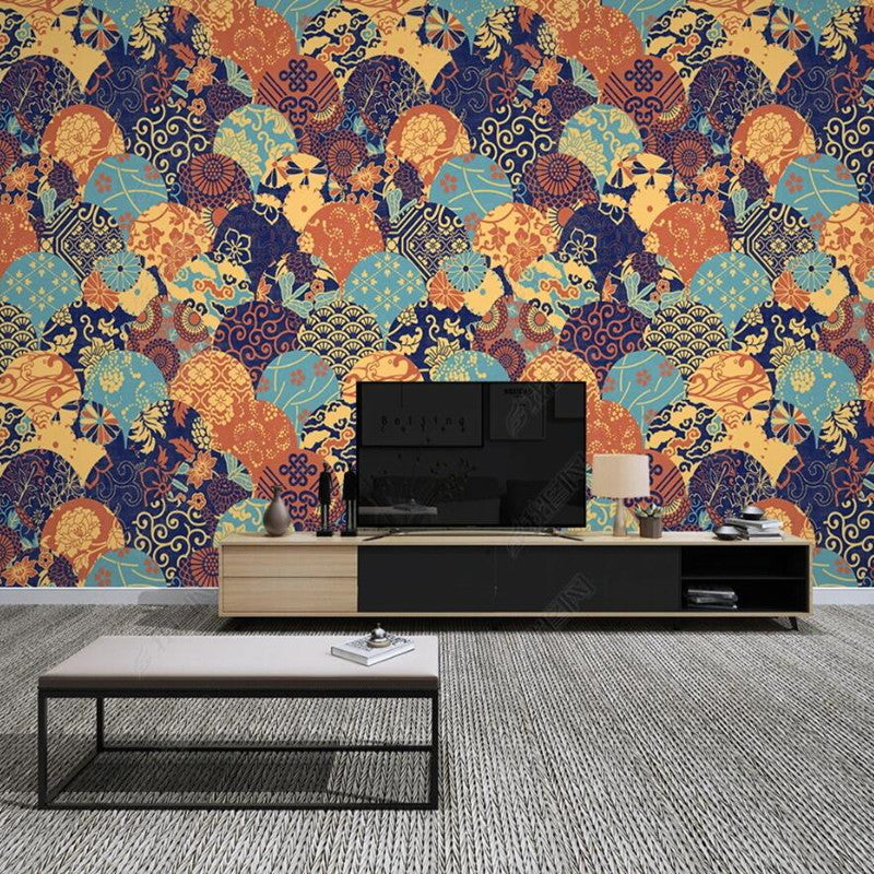 Chinoserie Water Cloud Patterns Wallpaper Wall Mural Wall Covering