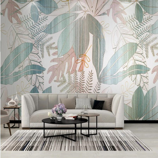 Original Modern Minimalist Nordic Tropical Plant Leaves Leaf Wallpaper Wall Mural Wall Covering