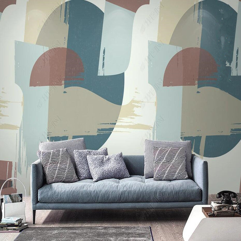 Modern Minimalist Abstract Geometric Shapes Wallpaper Wall Mural Home Decor