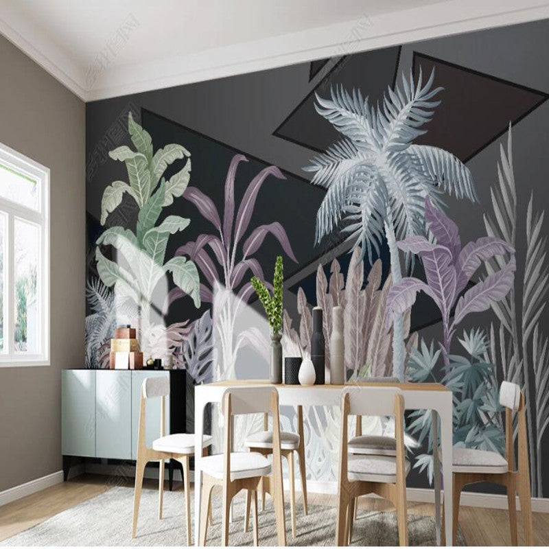 Original Nordic Rainforest Tropical Plants Coconut Trees Wallpaper Wall Mural Home Decor