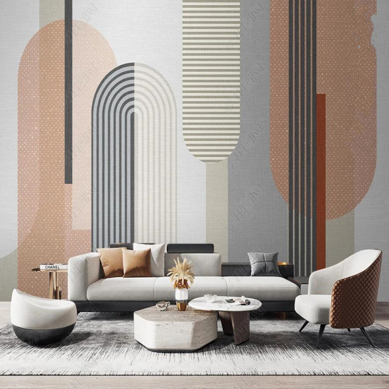 Original Modern Minimalist Geometry Geometric Wallpaper Wall Mural Home Decor