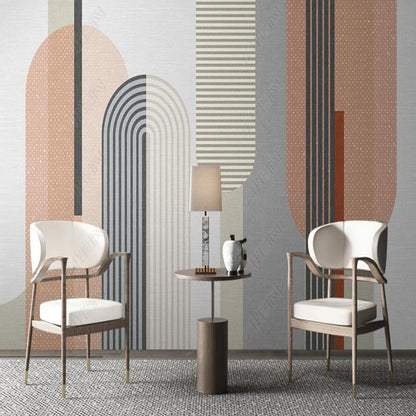 Original Modern Minimalist Geometry Geometric Wallpaper Wall Mural Home Decor