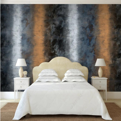 Original Modern Abstract Ink Painting Art Geometric Stripes Wallpaper Wall Mural Home Decor