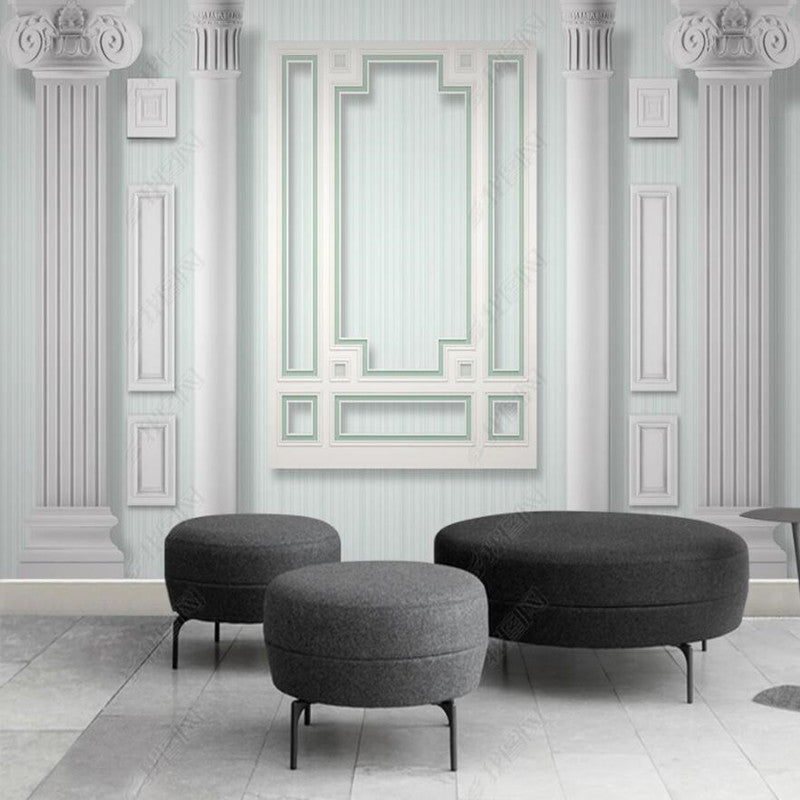 Original Modern Vertical Lines European Style Roman Columns Wallpaper Wall Mural Home Decor