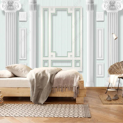 Original Modern Vertical Lines European Style Roman Columns Wallpaper Wall Mural Home Decor