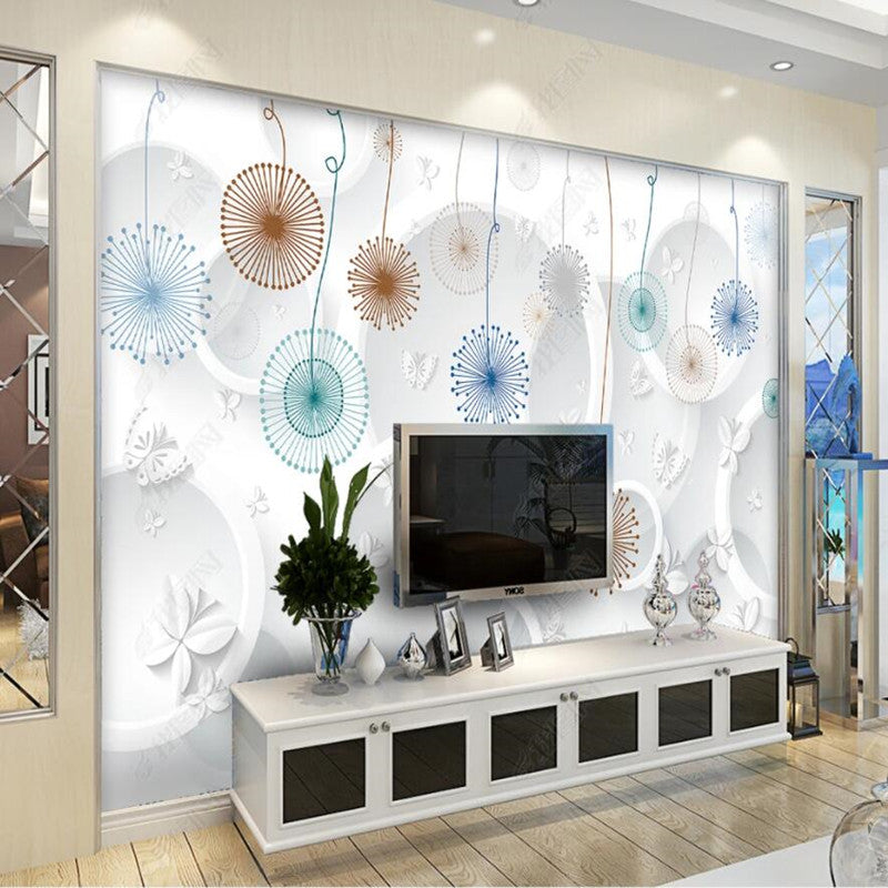 3D Abstract Geometric Butterflies Wallpaper Wall Mural Home Decor