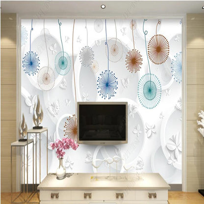 3D Abstract Geometric Butterflies Wallpaper Wall Mural Home Decor