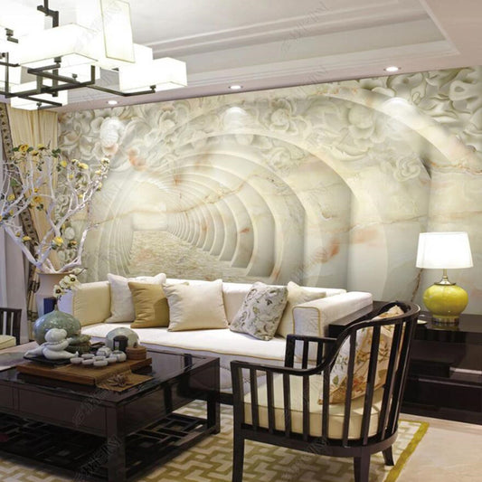 Original Flowers Marble Wallpaper Wall Mural Home Decor