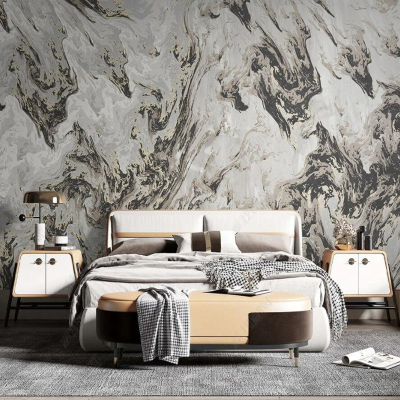 Original Modern Minimalist Abstract Gray Wallpaper Wall Mural