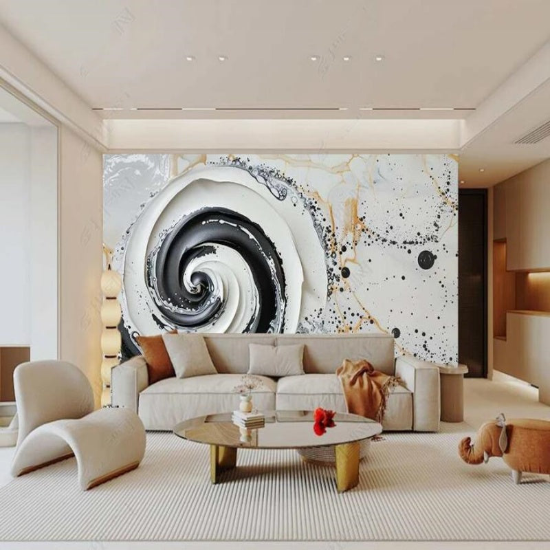 Marble Circle Wallpaper Wall Mural Home Decor