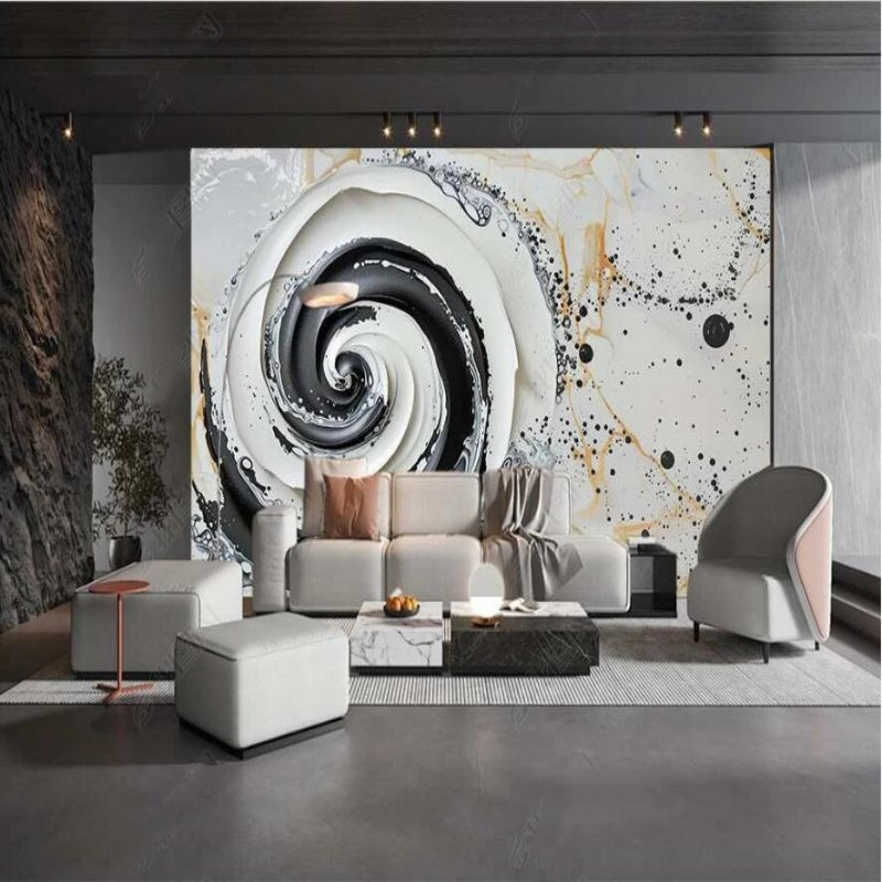 Marble Circle Wallpaper Wall Mural Home Decor