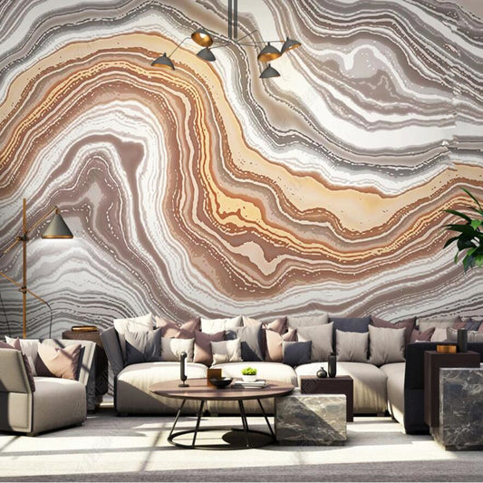 Modern Minimalist Abstract Lines Marble Wallpaper Wall Mural Home Decor