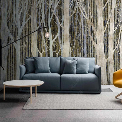 Original Nordic Modern Minimalist Retro Trees Forest Wallpaper Wall Mural Home Decor