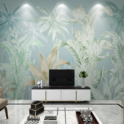 Tropical Plants Scenery Wallpaper Wall Mural Home Decor