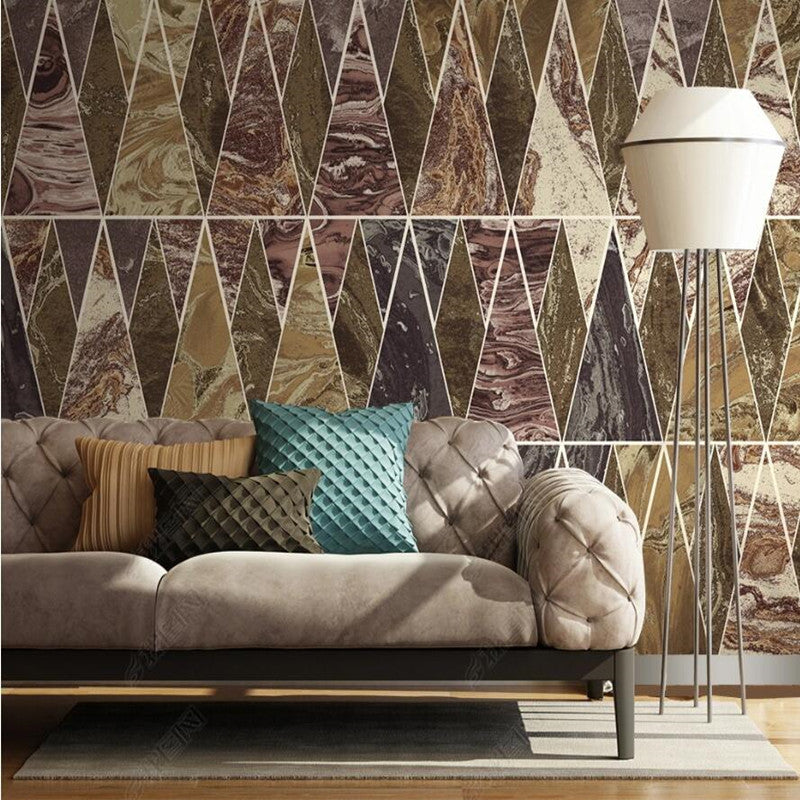 Modern Retro Abstract Texture Geometric Shapes Wallpaper Wall Mural Home Decor