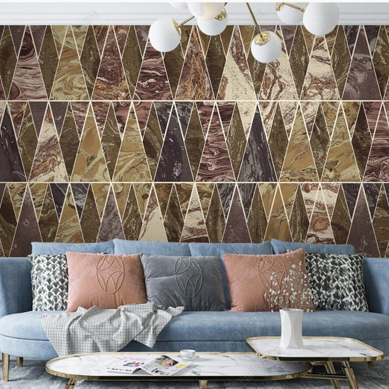 Modern Retro Abstract Texture Geometric Shapes Wallpaper Wall Mural Home Decor