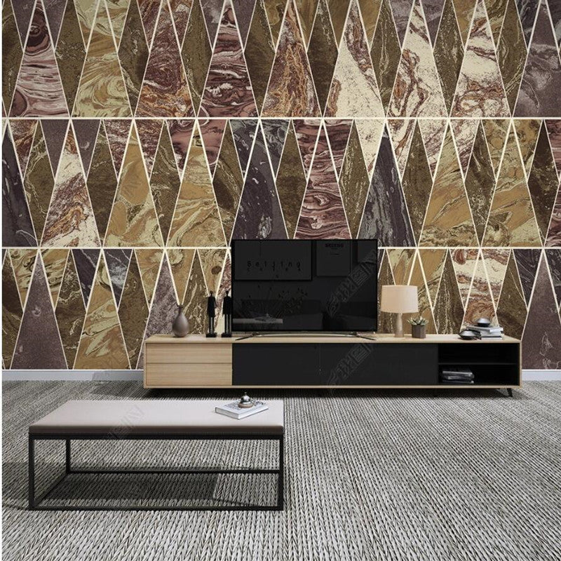 Modern Retro Abstract Texture Geometric Shapes Wallpaper Wall Mural Home Decor