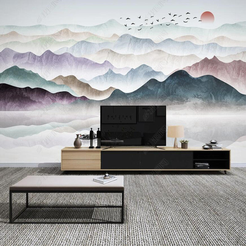 Ink Mountains Landscape Wallpaper Wall Mural Wall Decor