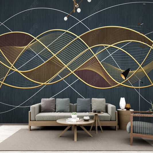 Modern Minimalist Abstract Lines Geometric Wallpaper Wall Mural Home Decor