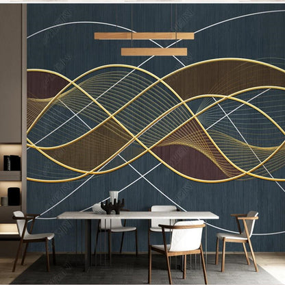 Modern Minimalist Abstract Lines Geometric Wallpaper Wall Mural Home Decor