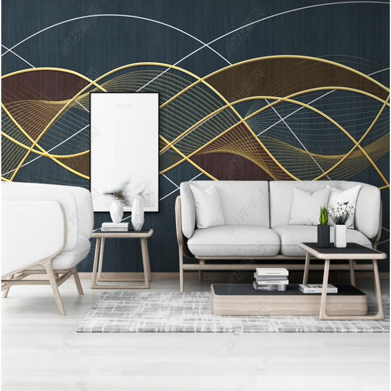 Modern Minimalist Abstract Lines Geometric Wallpaper Wall Mural Home Decor