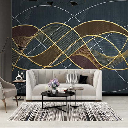 Modern Minimalist Abstract Lines Geometric Wallpaper Wall Mural Home Decor