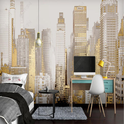 Abstract Modern Geometric Urban Architecture Wallpaper Wall Mural Home Decor