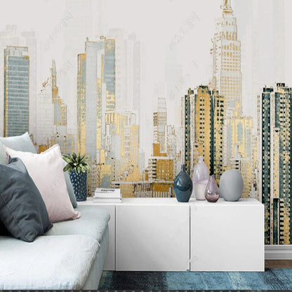 Modern Geometric Urban Architecture Wallpaper Wall Mural Home Decor