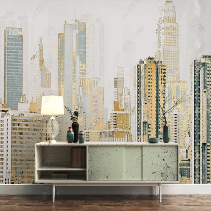 Modern Geometric Urban Architecture Wallpaper Wall Mural Home Decor