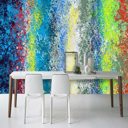 Creative Colored Abstract Oil Painting Wallpaper Wall Mural