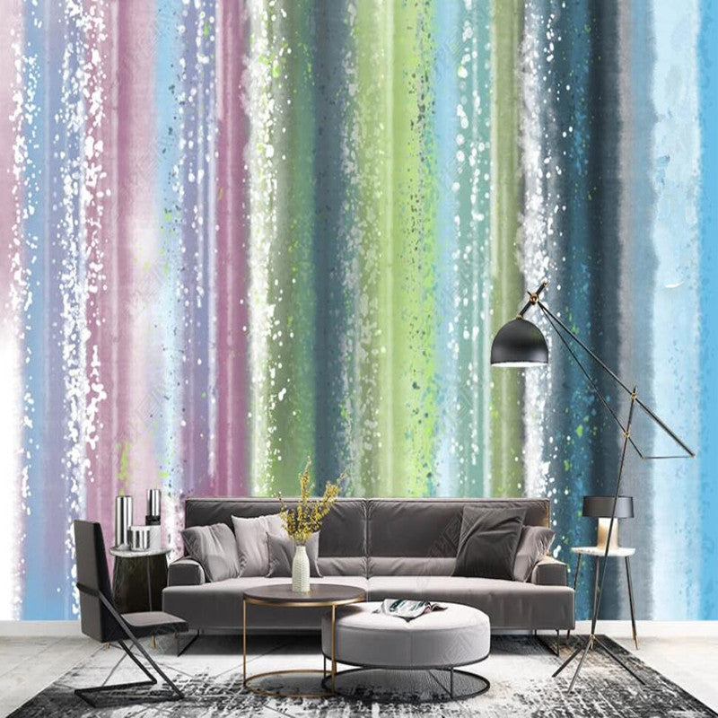 Original Modern Abstract Painting Art Geometric Stripes Wallpaper Wall Mural Home Decor