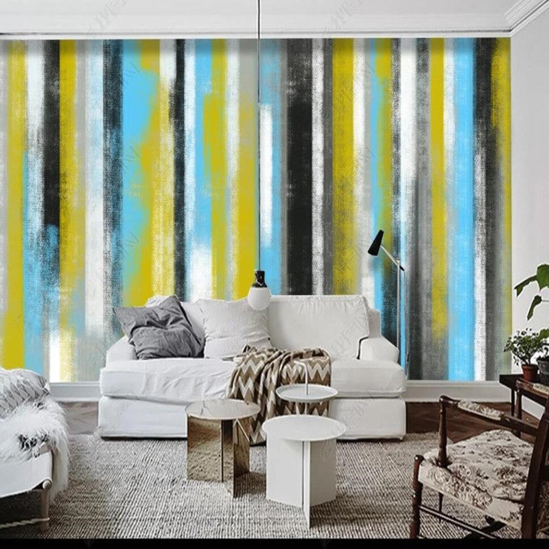 Original Modern Abstract Painting Art Geometric Stripes Wallpaper Wall Mural Wall Covering