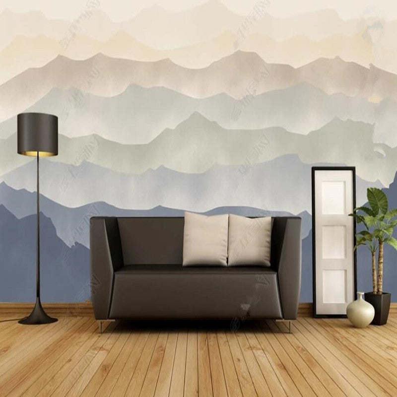 Ombre Mountains Landscape Wallpaper Wall Mural Wall Decor