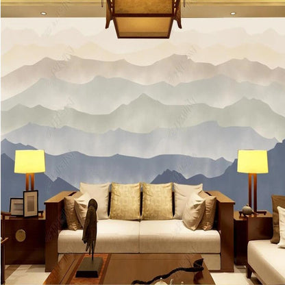 Ombre Mountains Landscape Wallpaper Wall Mural Wall Decor