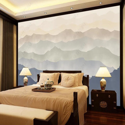 Ombre Mountains Landscape Wallpaper Wall Mural Wall Decor