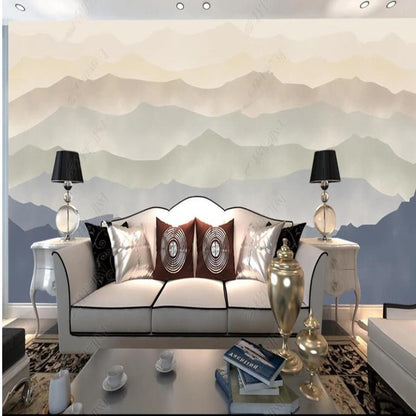 Ombre Mountains Landscape Wallpaper Wall Mural Wall Decor