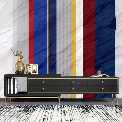 Original Modern Abstract Geometric Stripes Marble Wallpaper Wall Mural Wall Covering