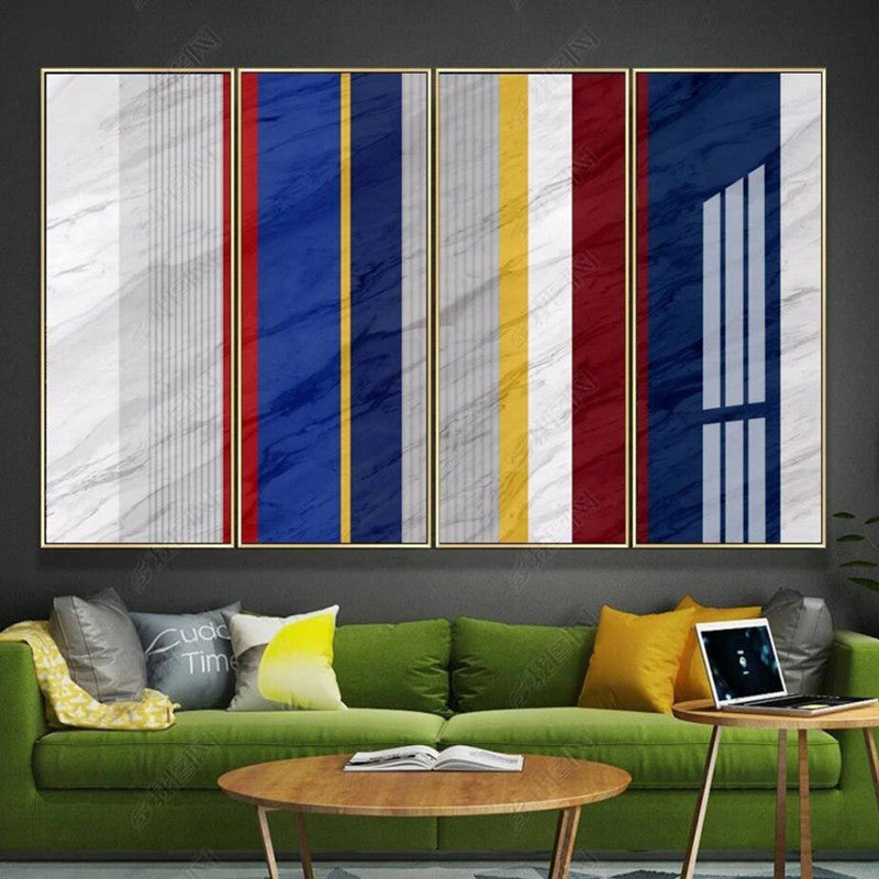 Original Modern Abstract Geometric Stripes Marble Wallpaper Wall Mural Wall Covering