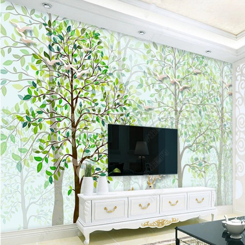 Green Trees Forest Wallpaper Wall Mural Wall Covering