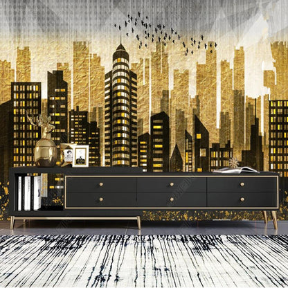 Abstract Urban Architectures Geometric Wallpaper Wall Mural Wall Covering