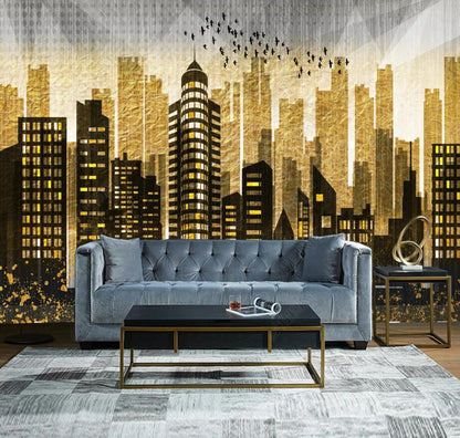 Abstract Urban Architectures Geometric Wallpaper Wall Mural Wall Covering