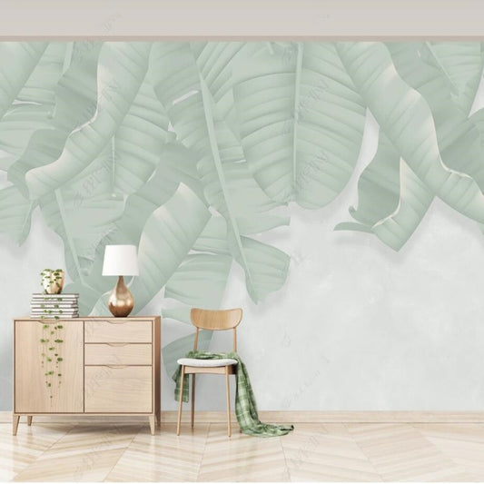 Tropical Banana Leaves Wallpaper Wall Mural Wall Covering