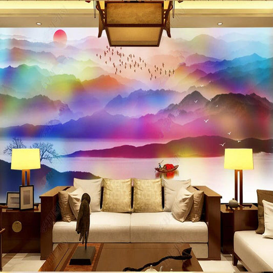 Dazzling Colorful Mountains Landscape Wallpaper Wall Mural Wall Decor