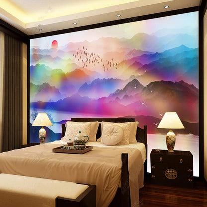 Dazzling Colorful Mountains Landscape Wallpaper Wall Mural Wall Decor