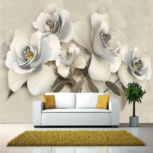 3D Big Flowers Floral Wallpaper Wall Mural Wall Covering Wall Decor