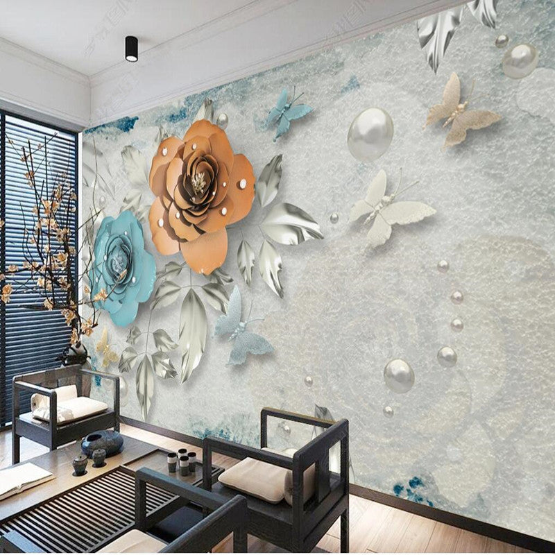 3D Flowers Floral Wallpaper Wall Mural Wall Covering Wall Decor